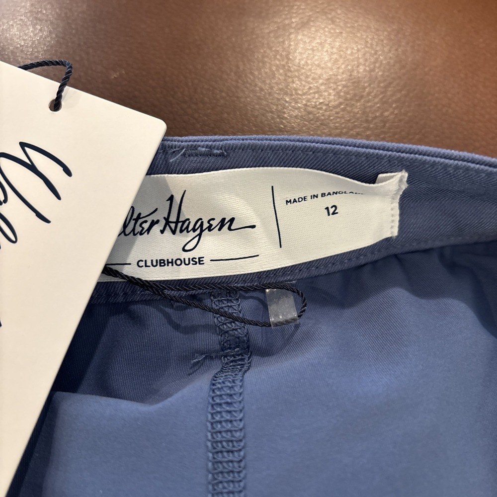 Walter Hagen Clubhouse Womens Skort Sz 12 Classic Khaki Stretch UPF 50+ Blue - Picture 8 of 9